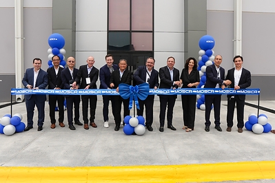GroupMosca executives cut the ribbon officially opening the new facility.
