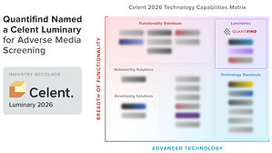 Quantifind Named a Celent Luminary for Adverse Media Screening Technology